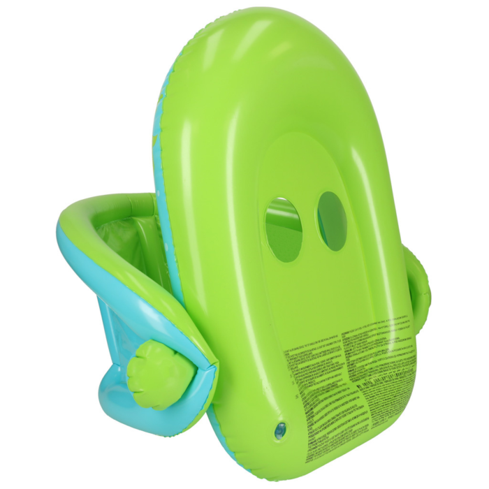 Colac gonflabil copii 1-2 ani VarioShop®, cu protectie solara si scaun, verde-albastru [5]