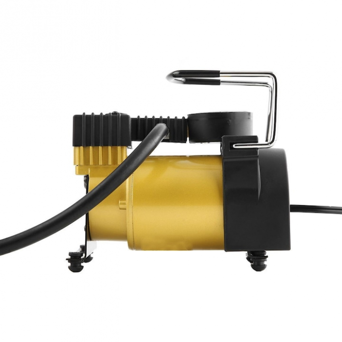 Compresor auto portabil VarioShop®, 12V, 150 PSI, 10 BAR, cu manometru si accesorii pentru umflat roti, mingi si saltele gonflabile, 16 x 15 cm [14]