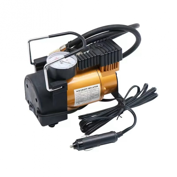 Compresor auto portabil VarioShop®, 12V, 150 PSI, 10 BAR, cu manometru si accesorii pentru umflat roti, mingi si saltele gonflabile, 16 x 15 cm [21]