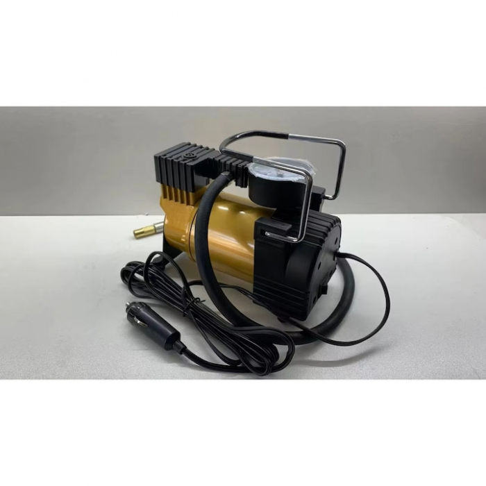 Compresor auto portabil VarioShop®, 12V, 150 PSI, 10 BAR, cu manometru si accesorii pentru umflat roti, mingi si saltele gonflabile, 16 x 15 cm [9]