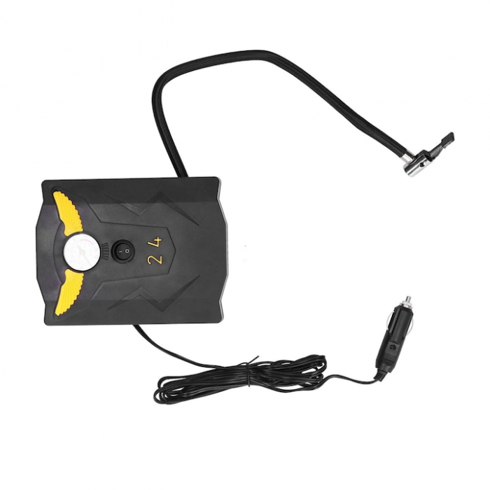 Compresor auto VarioShop®, Ideal pentru umflarea tuturor tipurilor de anvelope auto, motociclete, biciclete, mingi, saltele, 150PSI/10BAR, 120W, 19 x 15 x 5 cm, Negru [13]