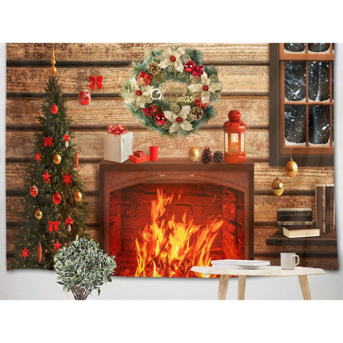 Coronita de Craciun VarioShop®, 40 cm, decoratiune pentru usa, perete sau fereastra, conuri de pin naturale, globuri colorate, flori artificiale [3]