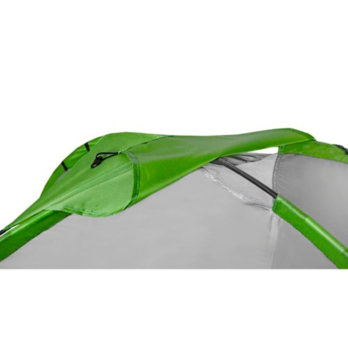 Cort camping, VarioShop®, 4 persoane, tip igloo, impermeabil, usor de montat, husa de transport, plasa de tantari si ventilatie superioara, 320 x 200 x 140 cm, Verde/Gri [9]