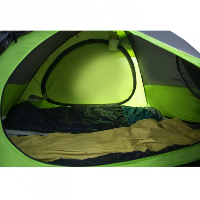 Cort de camping pentru 2 persoane VarioShop®, Impermeabil, Usor de Montat, Ventilat si Compact, Ideal pentru Drumetii si Excursii, Negru/Verde [6]