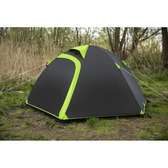 Cort de camping pentru 2 persoane VarioShop®, Impermeabil, Usor de Montat, Ventilat si Compact, Ideal pentru Drumetii si Excursii, Negru/Verde [2]