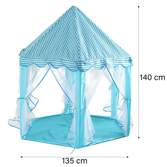 Cort de Joacă Tip Castel Albastru 54x55 inch pentru Copii VarioShop®, Spatiu Magic de Joacă pentru Imaginatie, Creativitate și Distractie în Siguranta [3]