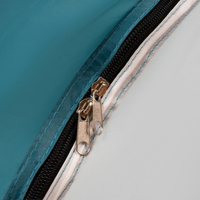 Cort de plaja pentru 3 persoane VarioShop®, cu fermoar dublu, protectie UV si vant, pliabil, usor de transportat, montaj instant POP-UP, 200 x 120 x 110 cm, Albastru/Alb [13]