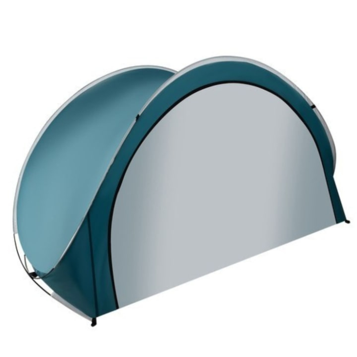 Cort de plaja pentru 3 persoane VarioShop®, cu fermoar dublu, protectie UV si vant, pliabil, usor de transportat, montaj instant POP-UP, 200 x 120 x 110 cm, Albastru/Alb [5]