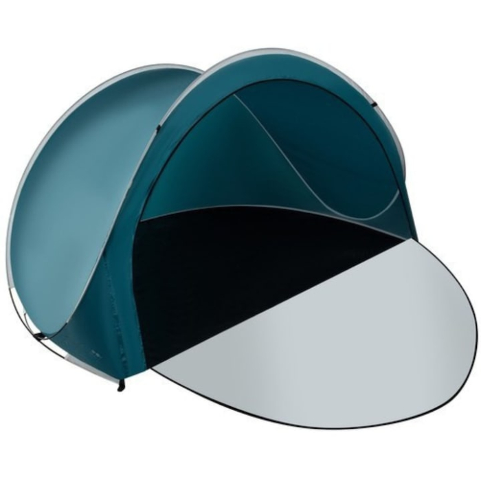 Cort de plaja pentru 3 persoane VarioShop®, cu fermoar dublu, protectie UV si vant, pliabil, usor de transportat, montaj instant POP-UP, 200 x 120 x 110 cm, Albastru/Alb [7]