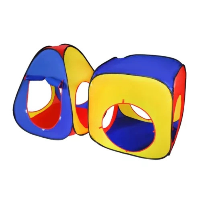 Cort multifunctional 3 in 1 pentru copii VarioShop®, tunel si casuta pliabila pentru casa si gradina, material rezistent, usor de montat, Multicolor [10]