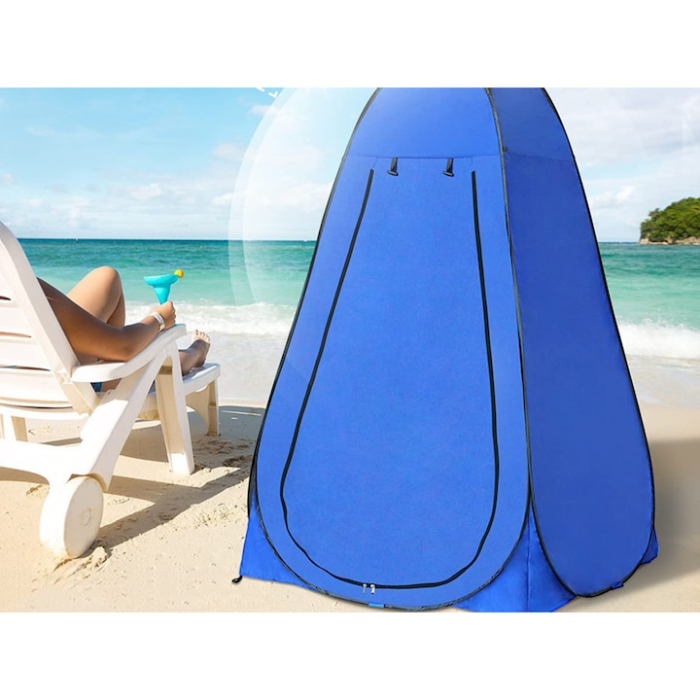 Cort multifunctional portabil 3 in 1 VarioShop®, pentru camping plaja si drumetii, vestiar si cabina de dus auto pliabila, 120 x 120 x 190 cm, Albastru [7]
