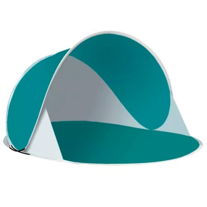Cort plaja semideschis, VarioShop®, montare rapida POP-UP, protectie UV si rezistent la vant, 190 x 86 x 120 cm, Alb/Turcoaz [2]