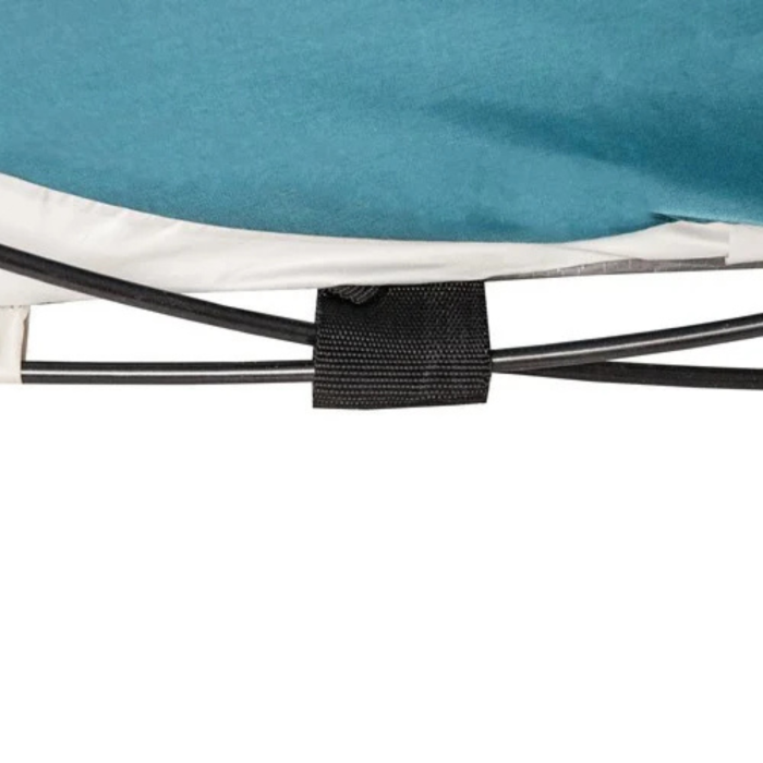 Cort plaja semideschis VarioShop®, turistic, montare rapida POP-UP, protectie UV si rezistent la vant, 145 x 100 x 70 cm, Alb/Turcoaz [6]