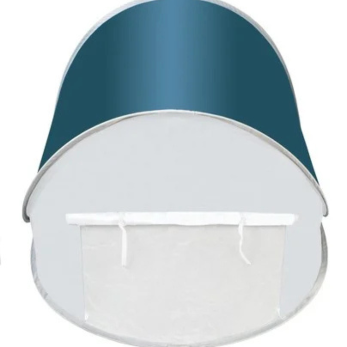 Cort plaja semideschis VarioShop®, turistic, montare rapida POP-UP, protectie UV si rezistent la vant, 145 x 100 x 70 cm, Alb/Turcoaz [5]