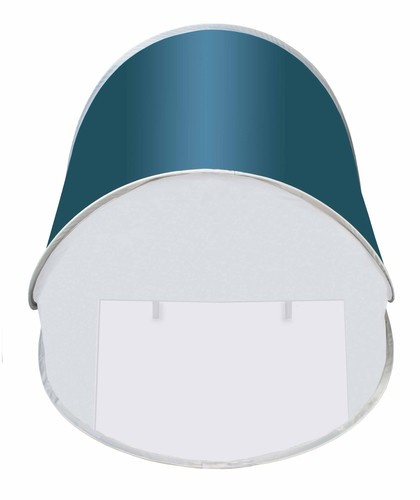 Cort plaja semideschis VarioShop®, turistic, montare rapida POP-UP, protectie UV si rezistent la vant, 145 x 100 x 70 cm, Alb/Turcoaz [3]