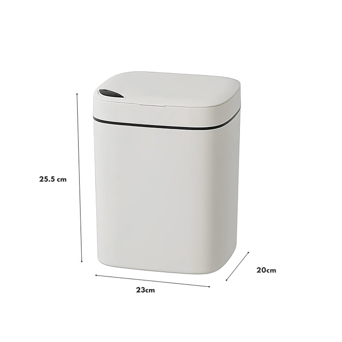 Cos de gunoi automat VarioShop®, cu senzor de miscare, capacitate 12L, silentios, pentru baie, dormitor, living, bucatarie, birou, 23x20x25.5 cm, alb [5]