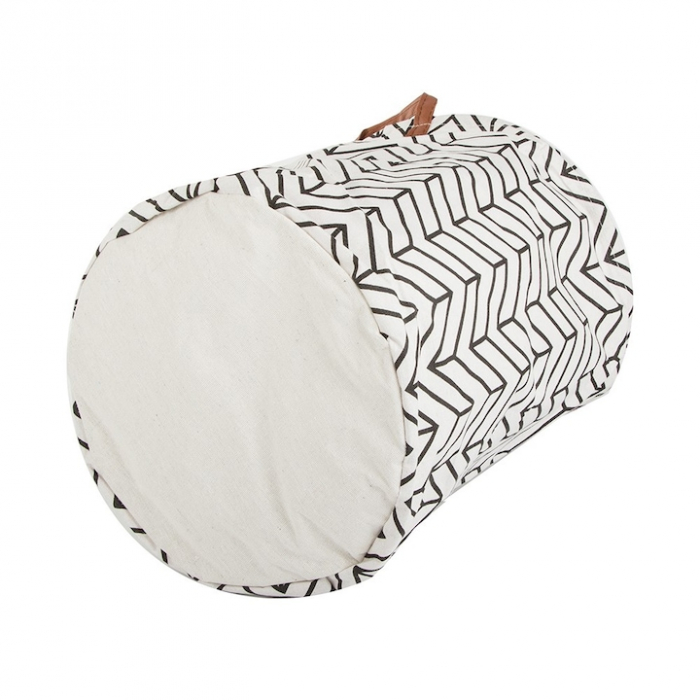 Cos Depozitare pentru Jucarii sau Haine VarioShop®, Capacitate 45 L, Marime XL, Pliabil, Manere pentru Transport, 40 x 35 cm, Alb [13]