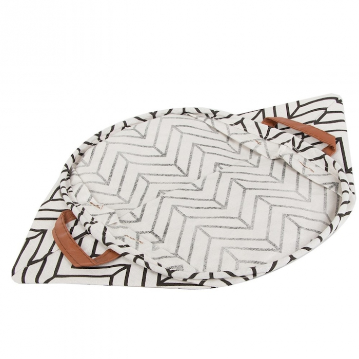 Cos Depozitare pentru Jucarii sau Haine VarioShop®, Capacitate 45 L, Marime XL, Pliabil, Manere pentru Transport, 40 x 35 cm, Alb [11]