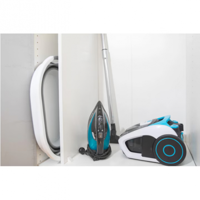 Cos Pentru Rufe Pliabil Multifunctional VarioShop®, Dimensiuni 38 x 53 x6/15/24 cm, Inaltime reglabila pe 3 nivele, Material Silicon-Plastic, Capacitate 25L, Echipat cu Manere pentru Transport, Gri si [42]