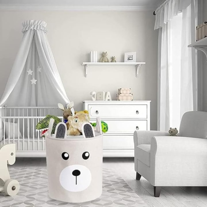 Cos pliabil pentru depozitare VarioShop®, ideal pentru depozitarea jucariilor, lenjeriei de pat, hainelor, din bumbac, capacitate 45L, 40 x 33 cm [4]