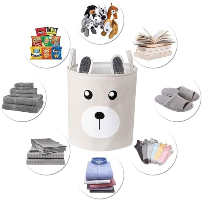 Cos pliabil pentru depozitare VarioShop®, ideal pentru depozitarea jucariilor, lenjeriei de pat, hainelor, din bumbac, capacitate 45L, 40 x 33 cm [3]