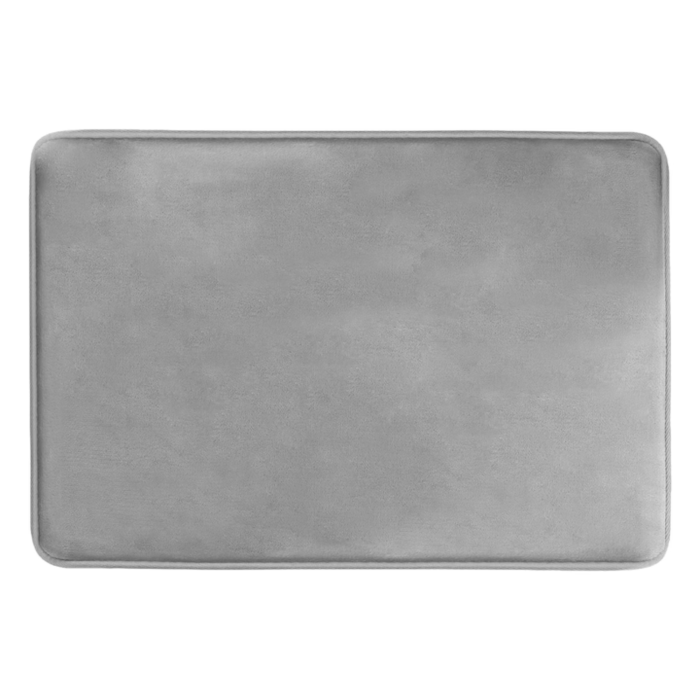 Covoras de baie VarioShop®, absorbant, anti-alunecare, lavabil la masina, uscare rapida, 40 x 60 cm, Gri [9]