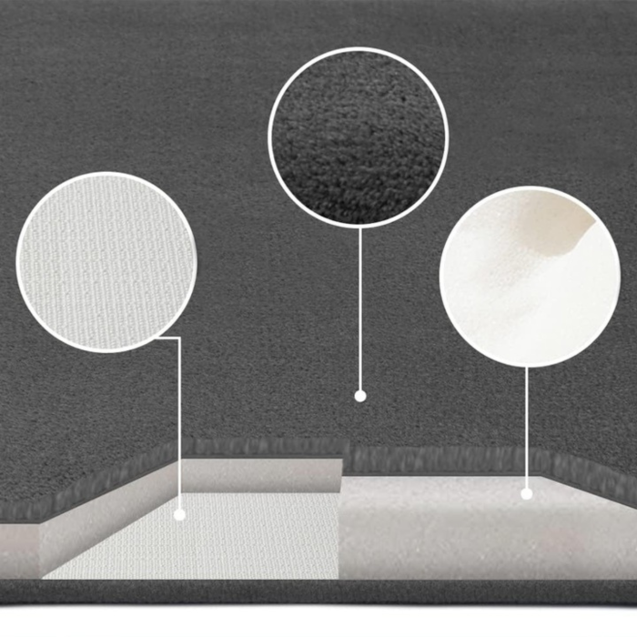 Covoras de baie VarioShop®, absorbant, anti-alunecare, lavabil la masina, uscare rapida, 40 x 60 cm, Gri [8]