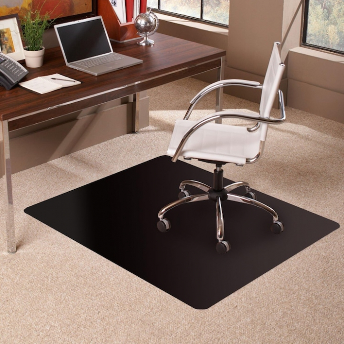 Covoras de Protectie pentru Pardoseala VarioShop®, Contra Zgarieturilor, Mutifunctional, 2 Fete Lucios/Mat, Dimensiuni 130 x 90 cm, Grosime 0.5 mm, Negru [5]