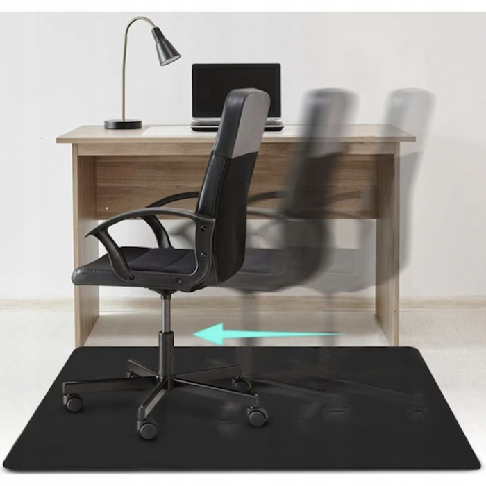 Covoras de Protectie pentru Pardoseala VarioShop®, Contra Zgarieturilor, Mutifunctional, 2 Fete Lucios/Mat, Dimensiuni 130 x 90 cm, Grosime 0.5 mm, Negru [7]