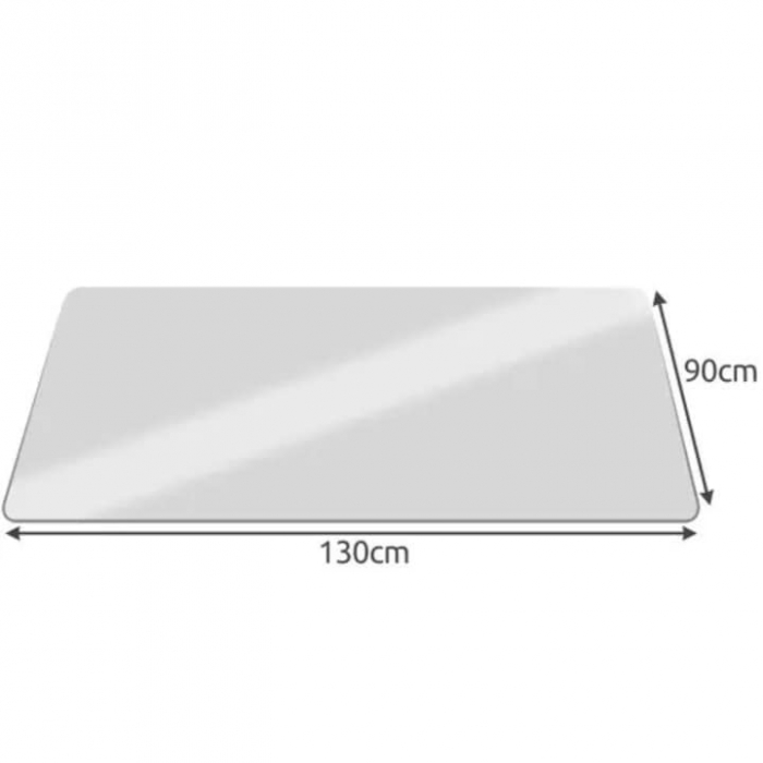 Covoras de Protectie pentru Pardoseala VarioShop®, Contra Zgarieturilor, Mutifunctional, Suprafata Mata, Dimensiuni 130 x 90 cm, Grosime 0.5 mm, Transparent [12]