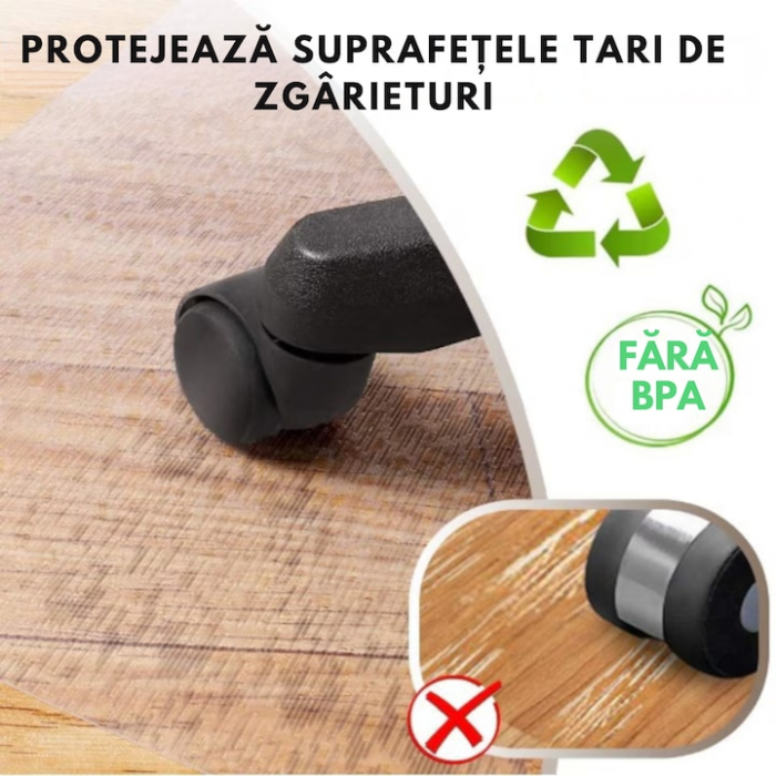 Covoras de Protectie pentru Pardoseala VarioShop®, Contra Zgarieturilor, Mutifunctional, Suprafata Mata, Dimensiuni 130 x 90 cm, Grosime 0.5 mm, Transparent [3]