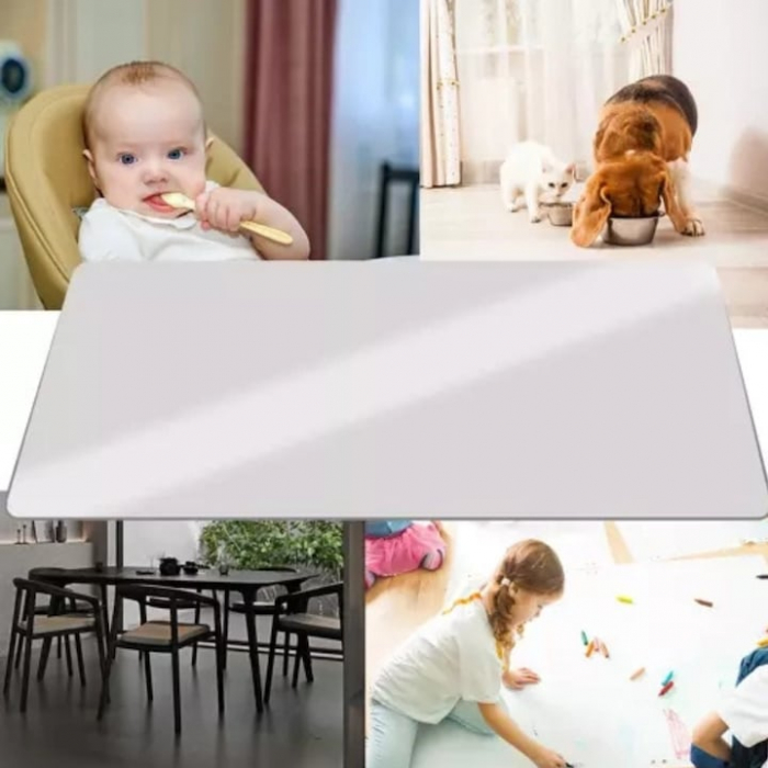 Covoras de Protectie pentru Pardoseala VarioShop®, Contra Zgarieturilor, Mutifunctional, Suprafata Mata, Dimensiuni 130 x 90 cm, Grosime 0.5 mm, Transparent [8]