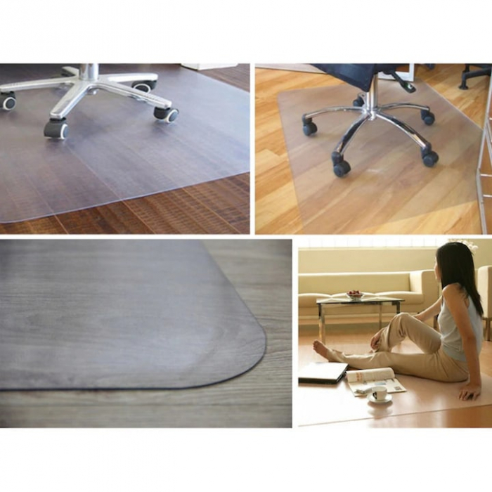 Covoras de Protectie pentru Pardoseala VarioShop®, Contra Zgarieturilor, Mutifunctional, Suprafata Mata, Dimensiuni 130 x 90 cm, Grosime 0.5 mm, Transparent [7]