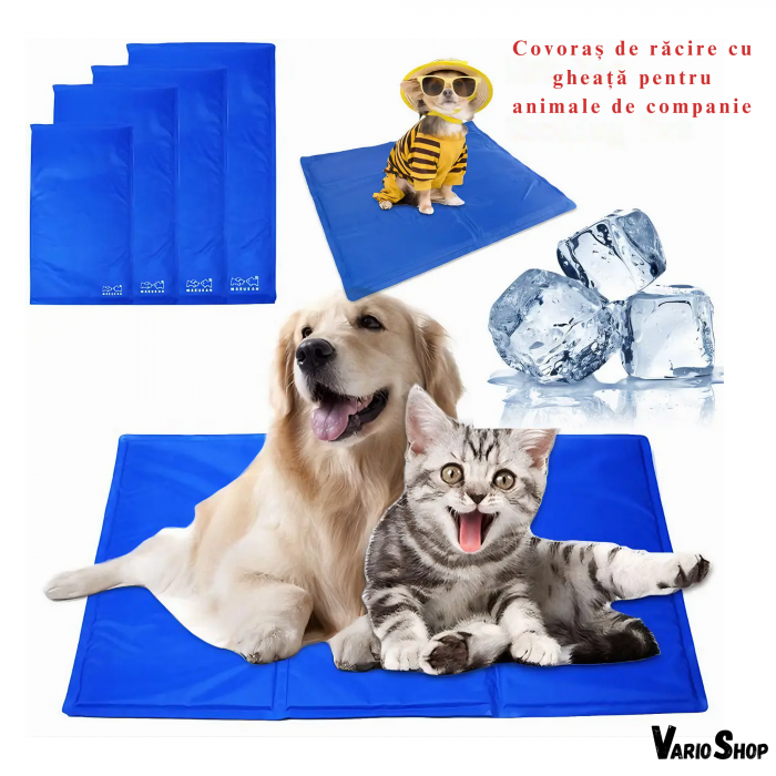 Covoras de Racire pentru Animale de Companie, VarioShop®, pentru Podea, Canapea, Masina, Impermeabil, Non-toxic, Rezistent la Uzura, 65 x 50cm, Albastru marin [47]