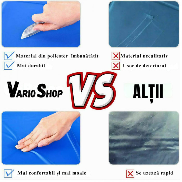 Covoras de Racire pentru Animale de Companie, VarioShop®, pentru Podea, Canapea, Masina, Impermeabil, Non-toxic, Rezistent la Uzura, 65 x 50cm, Albastru marin [49]