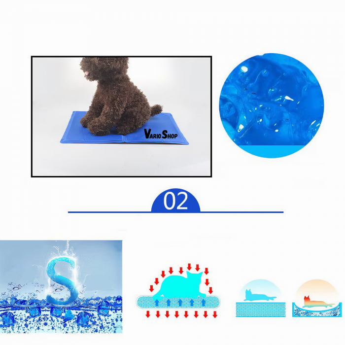 Covoras de Racire pentru Animale de Companie, VarioShop®, pentru Podea, Canapea, Masina, Impermeabil, Non-toxic, Rezistent la Uzura, 65 x 50cm, Albastru marin [48]