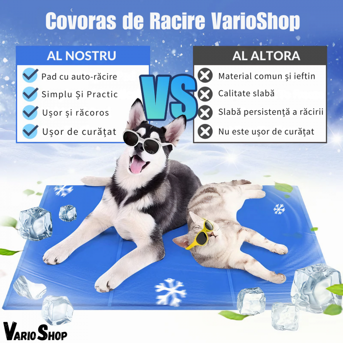 Covoras de Racire pentru Animale de Companie, VarioShop®, pentru Podea, Canapea, Masina, Impermeabil, Non-toxic, Rezistent la Uzura, 65 x 50cm, Albastru marin [54]