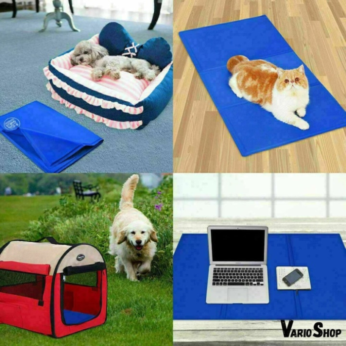 Covoras de Racire pentru Animale de Companie, VarioShop®, pentru Podea, Canapea, Masina, Impermeabil, Non-toxic, Rezistent la Uzura, 90 x 50cm, Albastru [17]