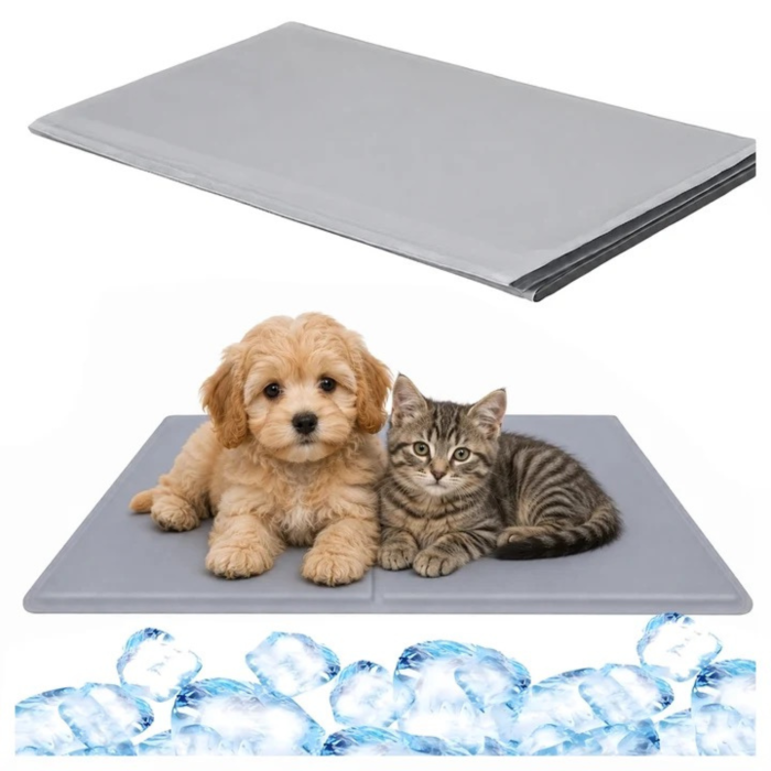 Covoras de racire pentru animale de companie VarioShop®, pentru podea, canapea, masina, pliabil, impermeabil, usor de curatat, 65x50 cm, gri [7]