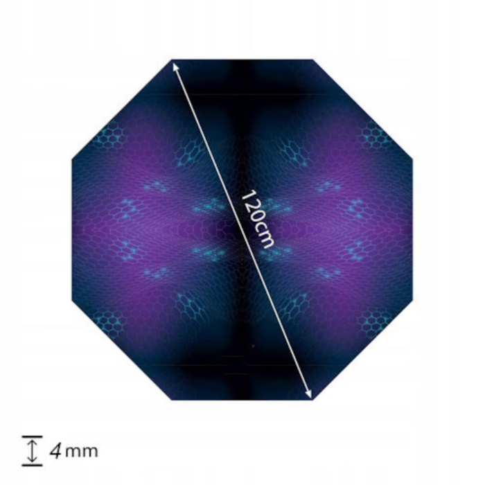 Covoras Gaming pentru Scaun VarioShop®, Octogonal 120x120 cm, Antiderapant, Impermeabil, Gros 4 mm, Lavabil la Masina, Negru  [3]