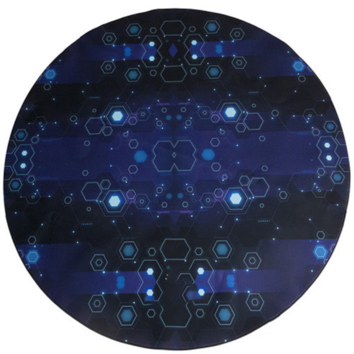 Covoras gaming pentru scaun VarioShop®, rotund 120x120 cm, antiderapant, impermeabil, protectie podea pentru scaune gaming si birou, lavabil la masina, negru [6]