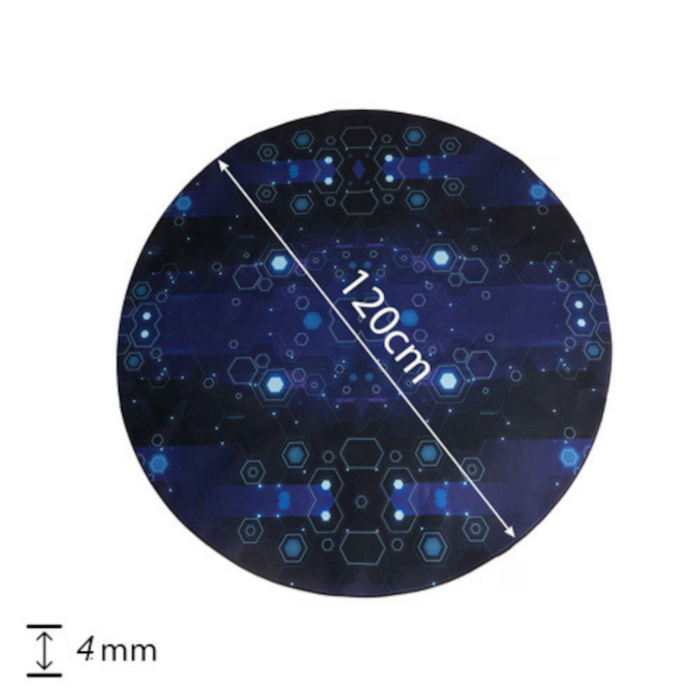 Covoras gaming pentru scaun VarioShop®, rotund 120x120 cm, antiderapant, impermeabil, protectie podea pentru scaune gaming si birou, lavabil la masina, negru [4]