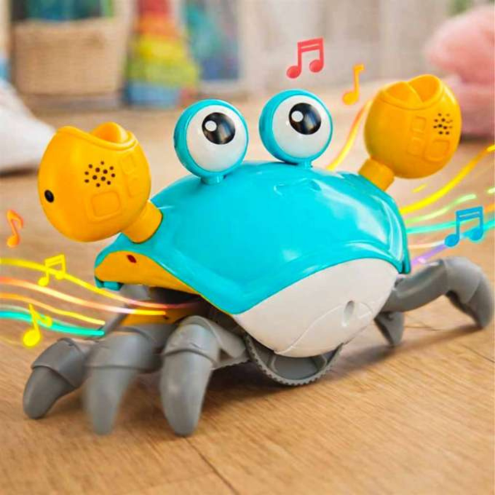 Crab interactiv VarioShop®, cu senzori pentru evitarea obstacolelor, muzica si miscare automata, reincarcabil USB, pentru copii 3+, rosu [7]