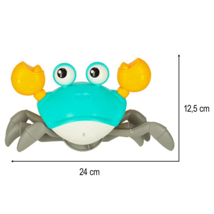 Crab interactiv VarioShop®, cu senzori pentru evitarea obstacolelor, muzica si miscare automata, reincarcabil USB, pentru copii 3+, rosu [5]