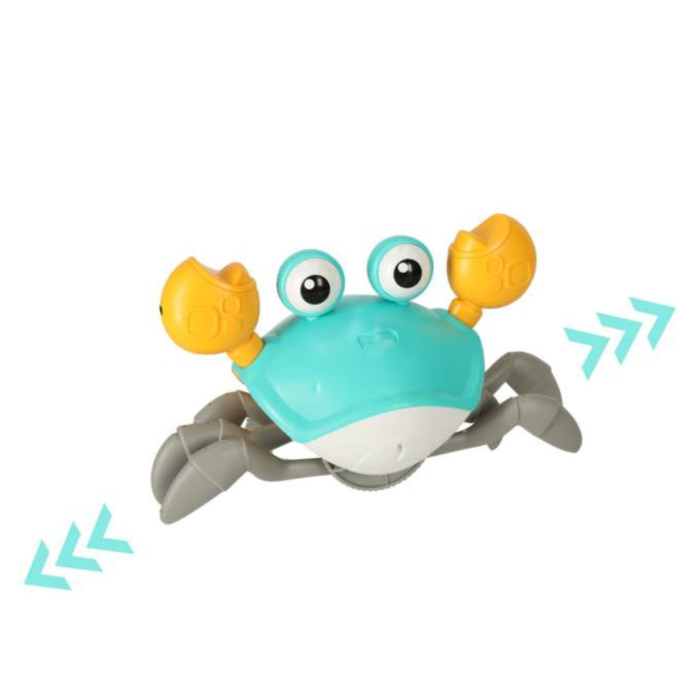 Crab interactiv VarioShop®, cu senzori pentru evitarea obstacolelor, muzica si miscare automata, reincarcabil USB, pentru copii 3+, rosu [12]
