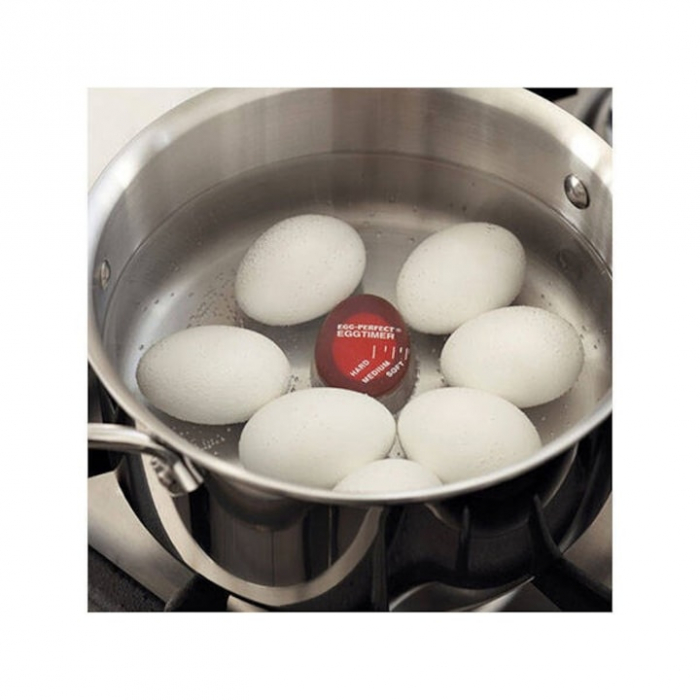 Cronometru pentru oua VarioShop®, cu indicator al duritatii de gatire, rezistent la temperatura, 5.5 x 4 cm, Rosu [3]