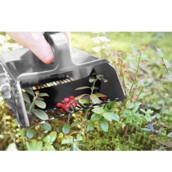 Culegator de fructe manual VarioShop®, ergonomic, pentru afine, mure, coacaze, zmeura si capsuni, ABS rezistent, 22x12x14 cm, gri [6]
