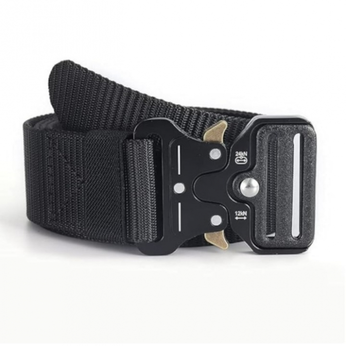 Curea tactica pentru barbati VarioShop®, Reglabila, Rezistenta la abraziune, Material textil, 119 cm, Negru [15]