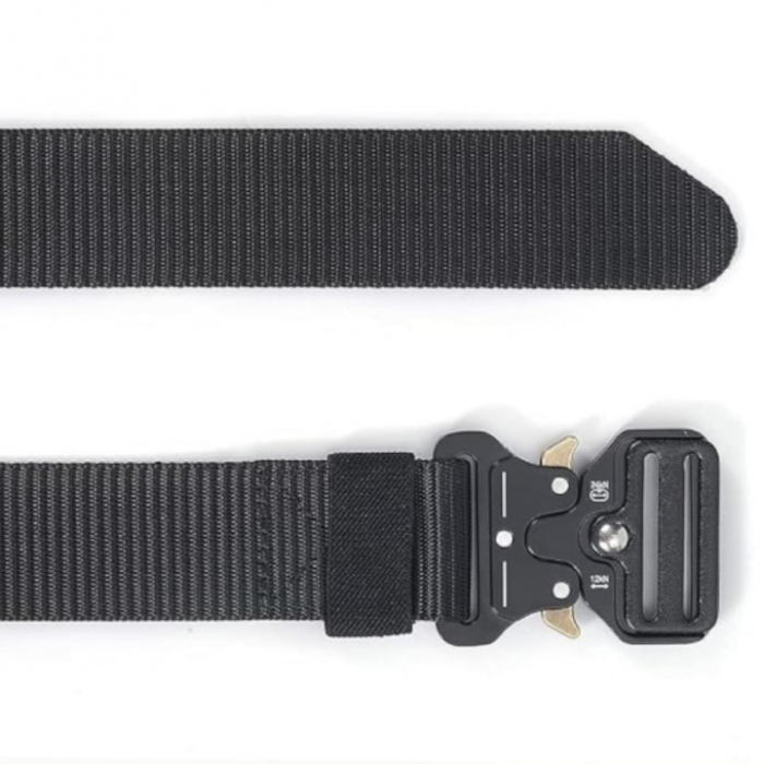 Curea tactica pentru barbati VarioShop®, Reglabila, Rezistenta la abraziune, Material textil, 119 cm, Negru [17]