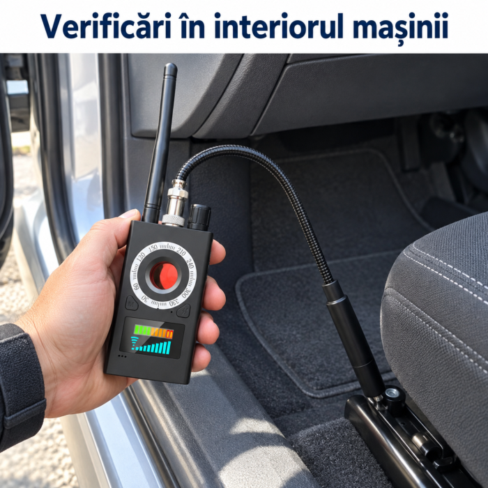Detector camere ascunse VarioShop, pentru identificarea dispozitivelor de ascultare si localizatoarelor GPS/GSM, detectie RF, magnetica si laser, sensibilitate reglabila, pana la 6,5 GHz, autonomie pa [3]